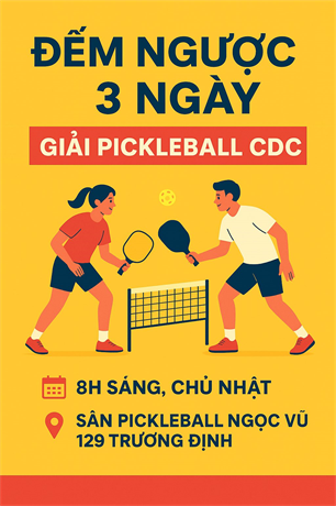GIẢI PICKLEBALL CDC SẮP KHỞI TRANH