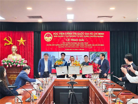 CDC ĐẠT GIẢI NHẤT PHƯƠNG ÁN THIẾT KẾ CƠ SỞ MỚI HỌC VIỆN CHÍNH TRỊ QUỐC GIA HỒ CHÍ MINH